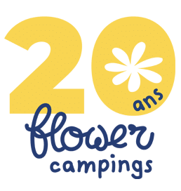 logo flower camping 20 ans